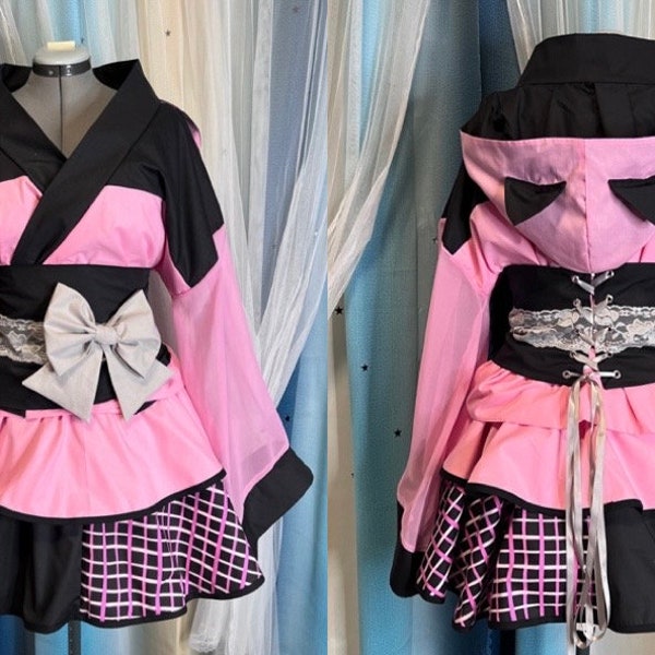 Kingdom Hearts Kairi Cosplay Kimono Dress KH2 Lolita