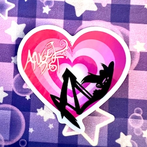 Angel Dust Silhouette Heart Sticker Waterproof Sunproof