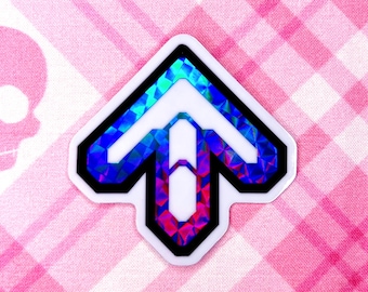 DDR Arrow Holographic Color Shift Sticker Waterproof Sunproof