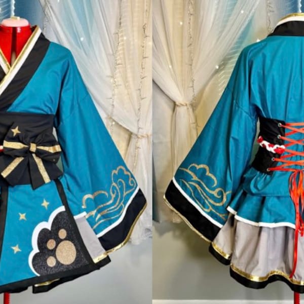 Gorou Ms Hina Cosplay Genshin Impact Kimono Dress Lolita