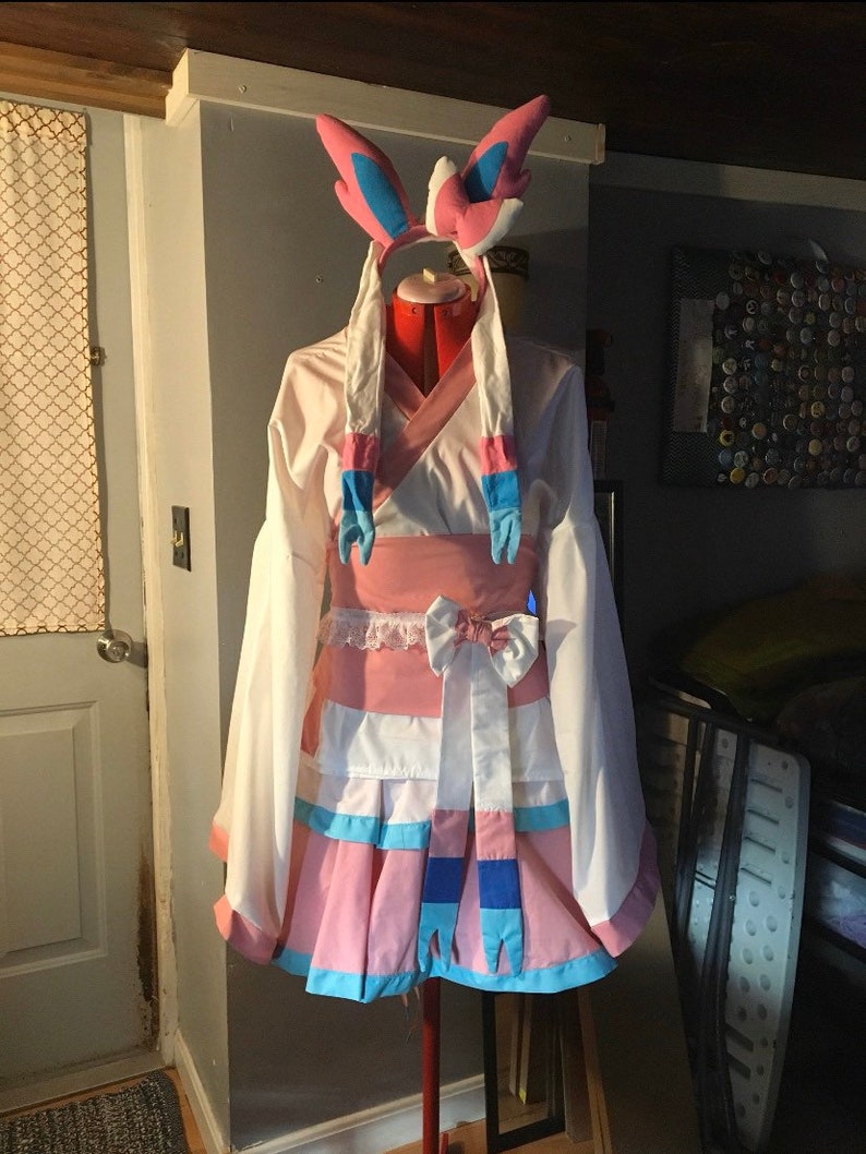 Pokemon Sylveon Cosplay Kimono Dress Gijinka Eeveelutions Size Ml Ready To Ship Clothing Costumes Basakevyemekleri Com