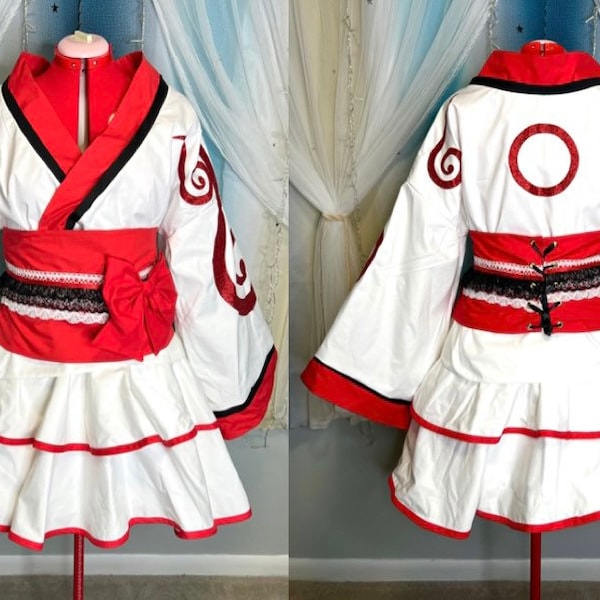 Okami Cosplay Kimono Dress Lolita Spirit Inu