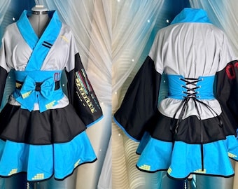 Miku Hatsune Vocaloid Cosplay Kimono Dress Lolita