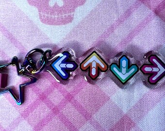 DDR アローキーチェーン：ダンスレボリューション グリッターチャーム