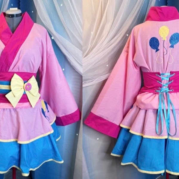 MLP Pinkie Pie Cosplay Kimono Dress Gijinka Lolita