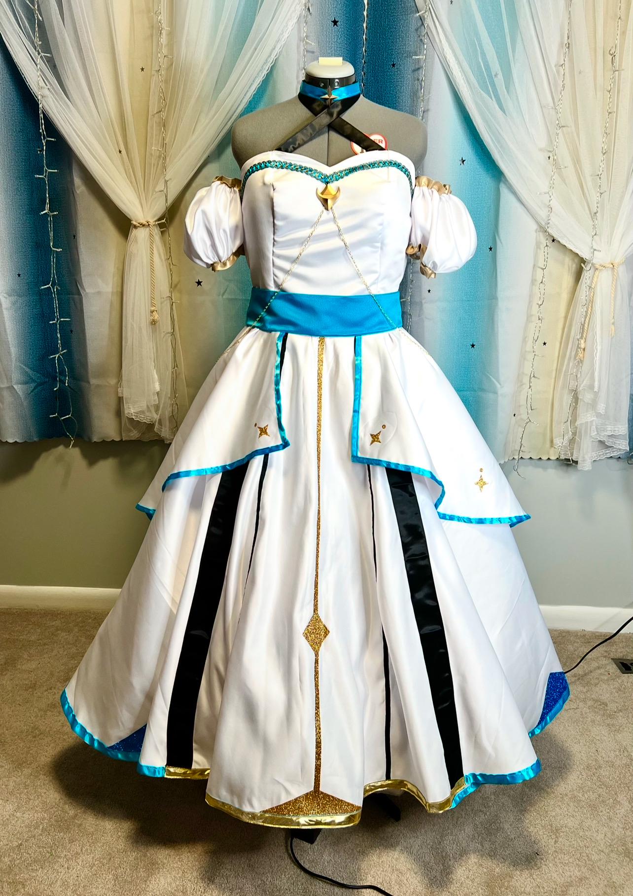 Lumine Royalty AU Princess Ballgown Cosplay Dress Genshin Impact