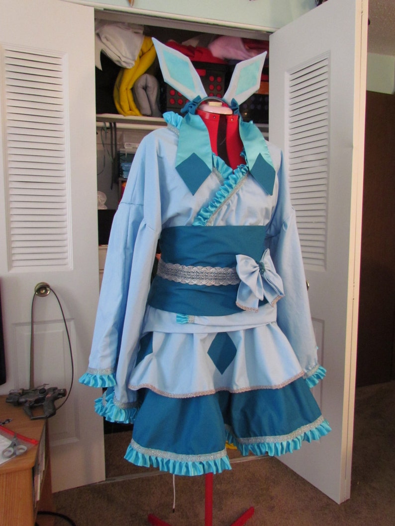 Pokemon Glaceon Cosplay Kimono Dress eeveelution gijinka Etsy