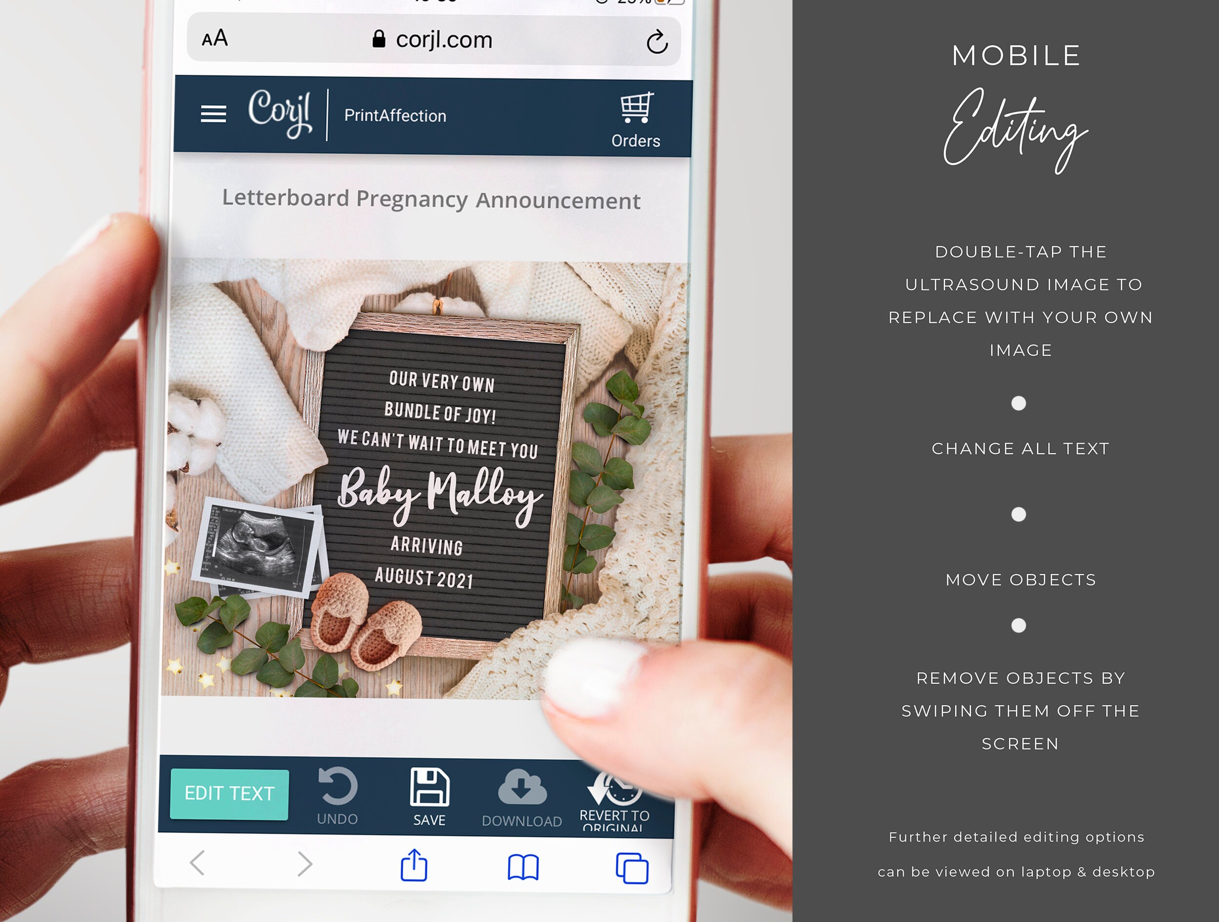 Editable Digital Letter Board Pregnancy Announcement for Etsy