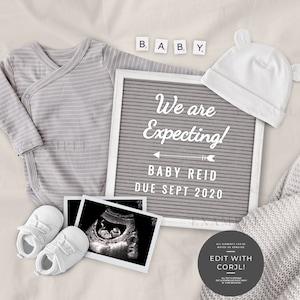 Social Media Digital Baby Reveal Instagram Facebook Pregnancy Reveal Editable Digital Baby Announcement,Digital Pregnancy Announcement