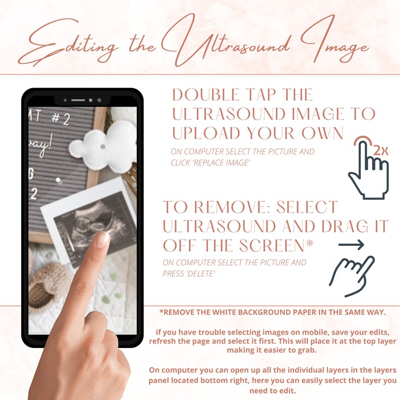 Digital Pregnancy Announcement for Social Media YOU EDIT Etsy