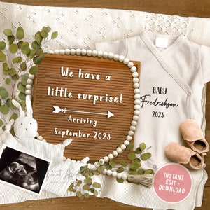 Pregnancy Announcement ideas, Digital Pregnancy Announcement for Social Media, YOU EDIT