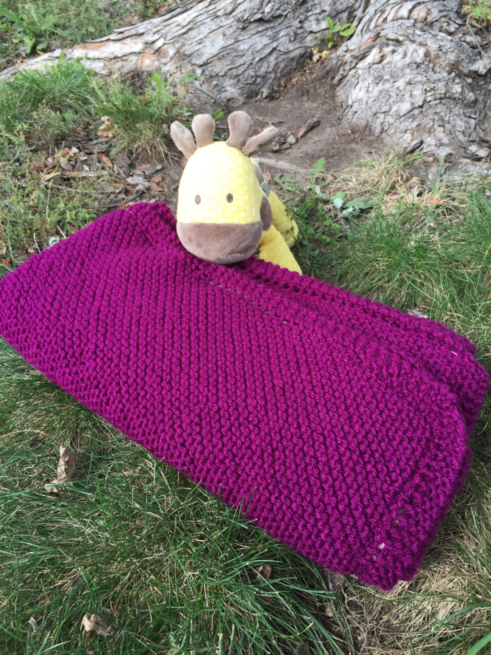 Warm and Soft Hand Knitted Baby Blanket With Fabric Backing Etsy