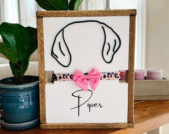 Custom Dog Ear Silhouette Sign: Personalized Pet Portrait