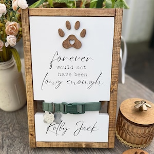 Custom Pet Memorial Sign With Paw Print | Forever Wouldn't Have Been Long Enough | Dog Sympathy Gift