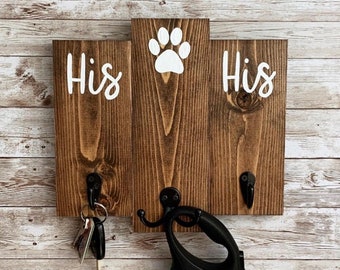 Gay Couple Wedding Gift | Personalized Dog Leash and Key Holder | LGBTQ Home Decor