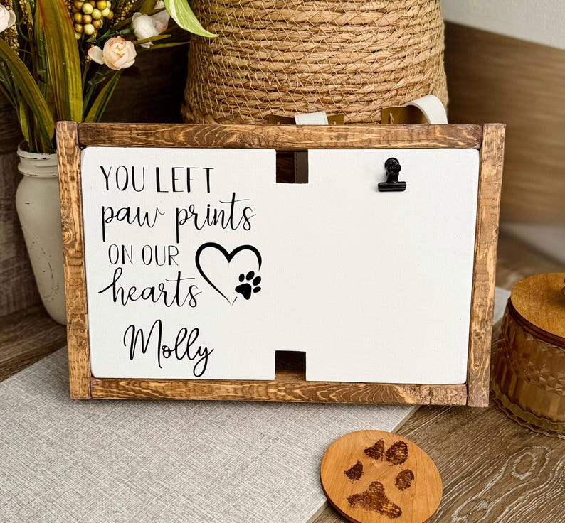 Personalized Pet Memorial Frame | Dog Collar & Photo Keepsake image 3