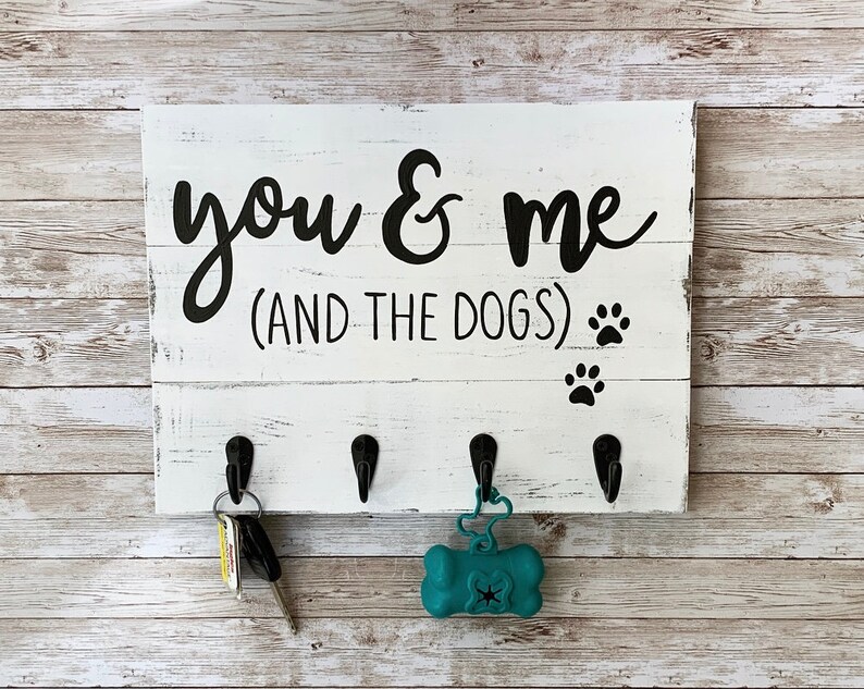 Entryway Organizer Key and Dog Leash Holder for Wall You Me Etsy
