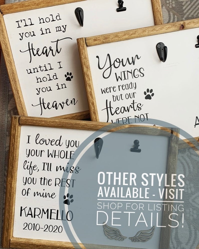 Pet Memorial Dog Collar Holder Dog Loss Memorial Frame If Etsy