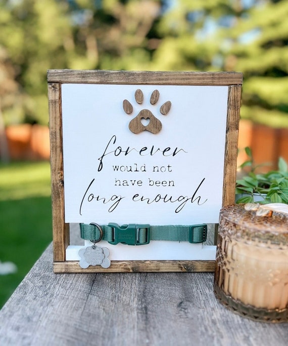 Pet Memorial Wooden Box Sign – 'You Were My Favorite Hello' – 5x5 Inch Plaque For Shelf Or Wall – Sympathy Gift For Loss Of Dog Or Cat