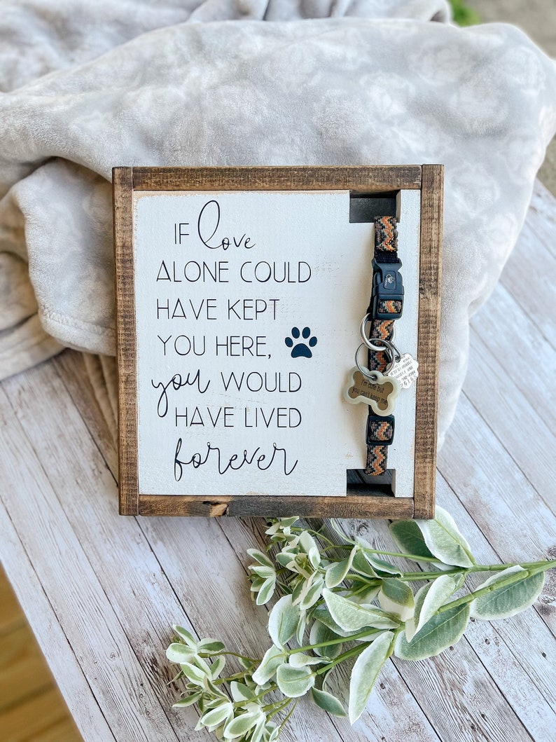 Pet Memorial Dog Collar Holder Dog Loss Memorial Frame If Etsy