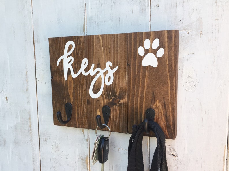 Key Holder for Wall Entryway Key and Dog Leash Hanger for Etsy