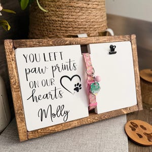 Personalized Pet Memorial Frame | Dog Collar & Photo Keepsake image 4