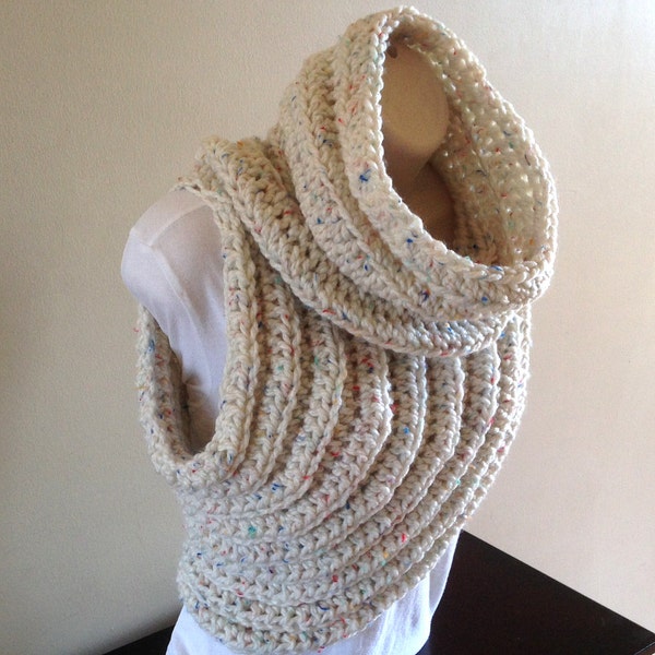 Cross Body Cowl/Archer's Sweater - Crochet Pattern -English/German