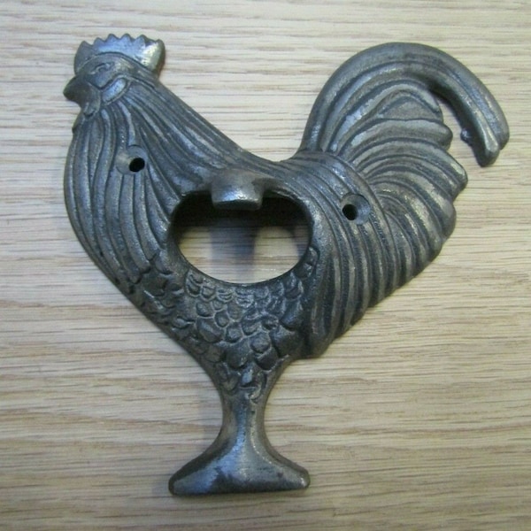 COCKEREL BOTTLE OPENER cast iron rustic vintage wall mounted beer soda bottle opener country kitchen farmhouse gift