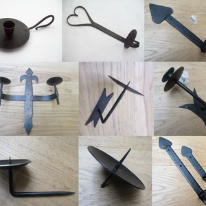 BLACK WAX wrought iron old English country cottage victorian Rustic Vintage Wall Candle holder Wall Sconce