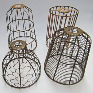 Wire lampshade industrial rustic Vintage Retro Old ceiling pendant light Shade