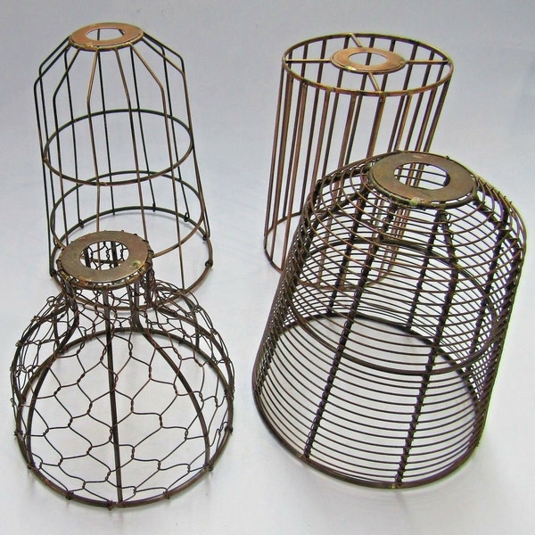 Wire lampshade industrial rustic Vintage Retro Old ceiling pendant light Shade