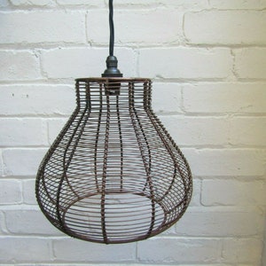 Wire Crochet Pendant Light Handmade Lighting 