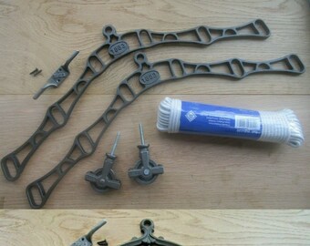 Ironmongeryworld Vintage Cast Iron Ceiling Clothes Airer – Cottage Laundry Rack