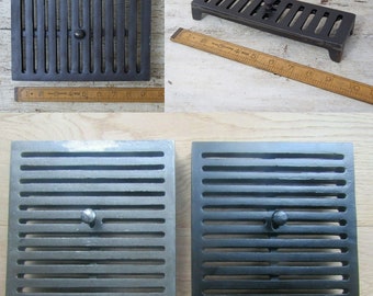 SLIDING VENT cast iron rustic vintage victorian style ventilation air vent brick grille open shut hit & miss wall cover
