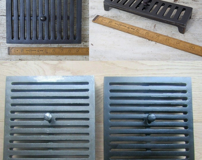 Featured listing image: SLIDING VENT cast iron rustic vintage victorian style ventilation air vent brick grille open shut hit & miss wall cover
