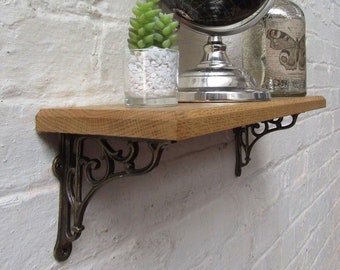 PAIR of ANTIQUE BRASS Cast Iron Victorian Scroll Old Rustic
