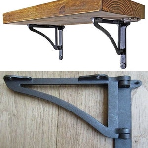 PAIR of TABLE LEAF Swivel Brackets folding fold down drop worktop shelf support bracket cast iron rustic vintage industrial retro style