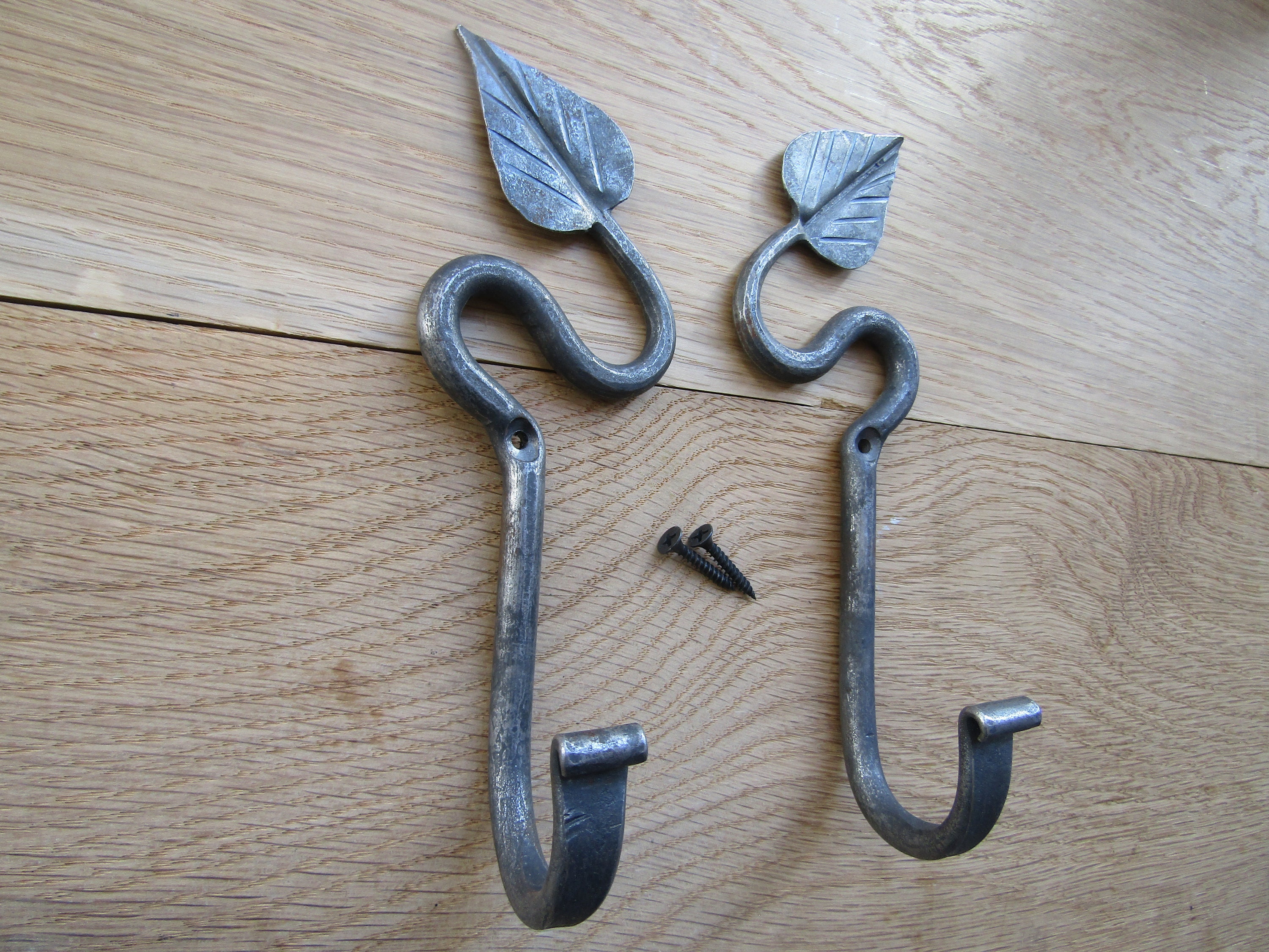 6 Cup Hook Coat Hanger Shelf Bracket Cast Iron Hanging Hooks Hand