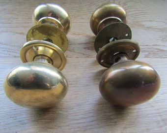 55mm COTTAGE DOOR KNOBS Vintage Victorian Old Country Mortice Rim Door  Knobs Lock Door Pull Handles Antique Aged Bronze Brass Unlacquered 