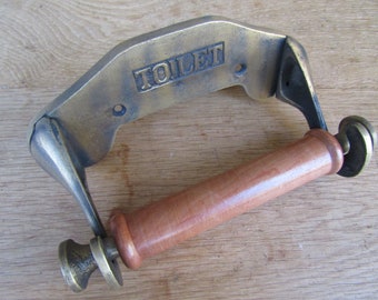 TOILET EMBOSSED Antique Brass Paper toilet roll holder rustic vintage antique ornate fancy old style roll holder loo wc holder