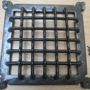 Cast iron Medieval gothic door window glass bullion aperture grille cover Period home air vent Ventilation cover grill 12" ANTIQUE IRON