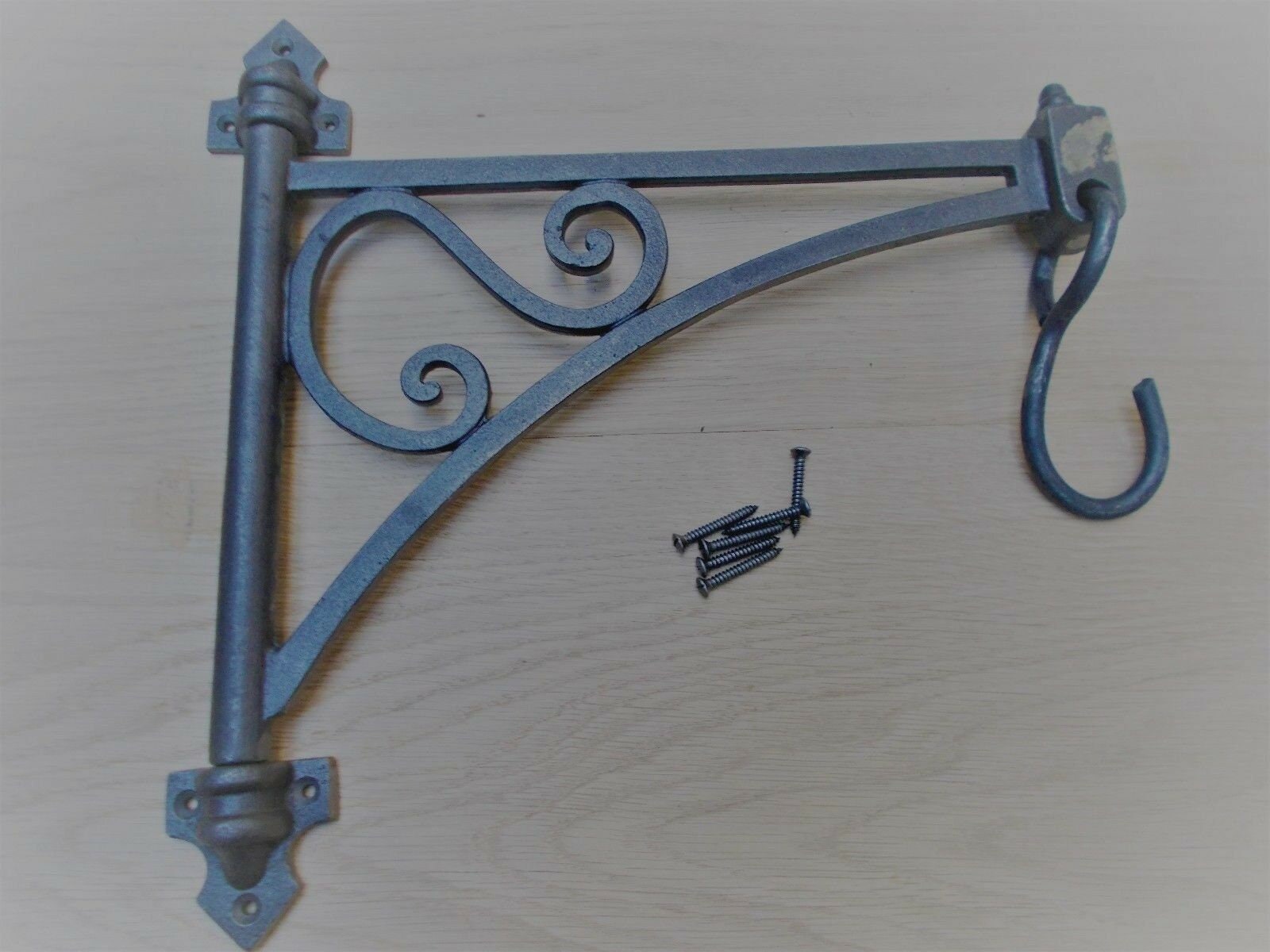 thumbnail image 2 of Lewondr Wall Hanging Plant Bracket, 2 Pack 12 Inch Retro Iron Metal Wall Décor Shepard Hook Lantern Wall Hanger For Hang 2 of 11
