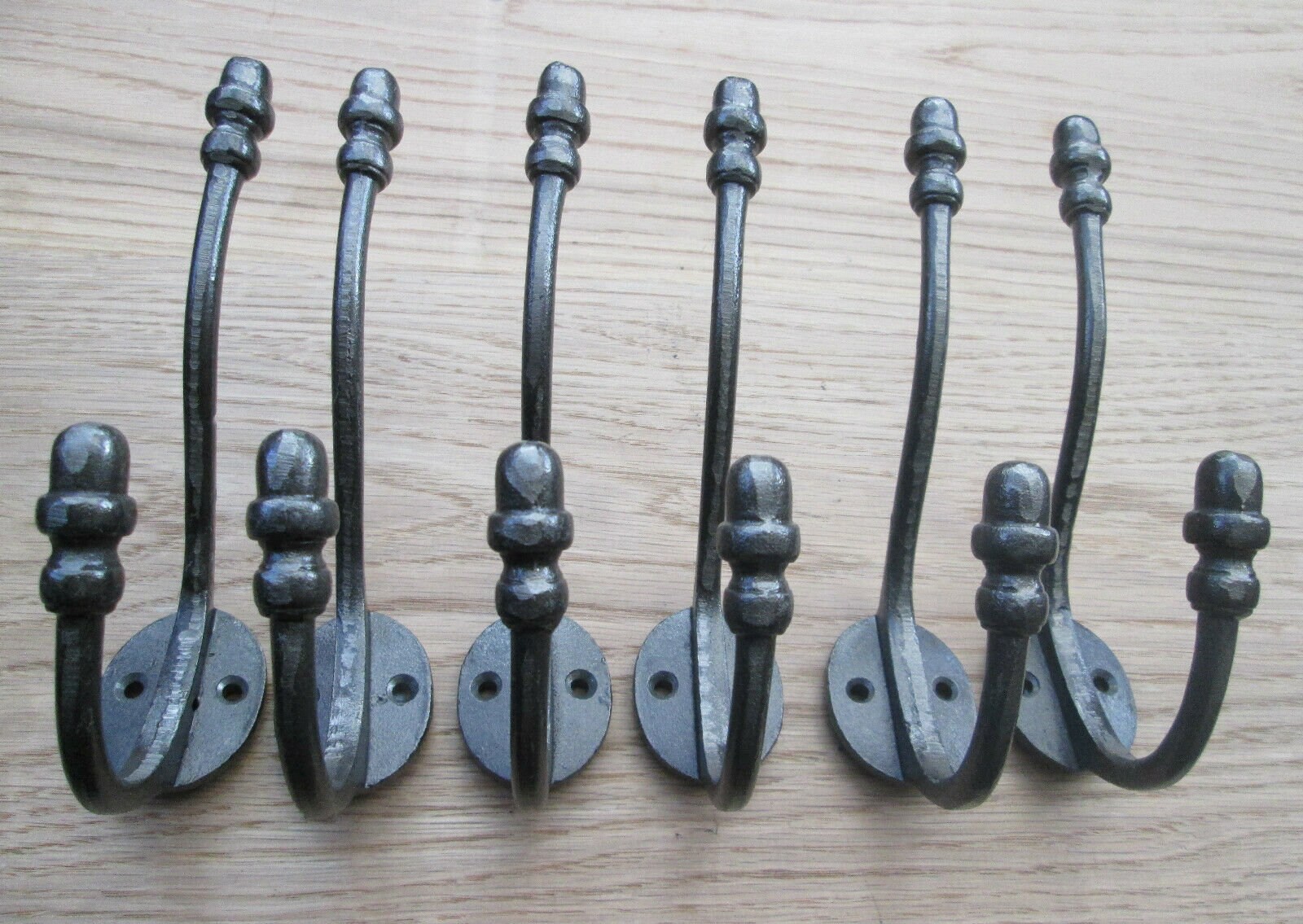 Pack of 6 LARGE ACORN Hook Cast Iron Rustic Hat and Coat Hooks - Etsy UK