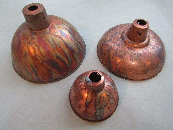 Vintage copper on sale lamp shades