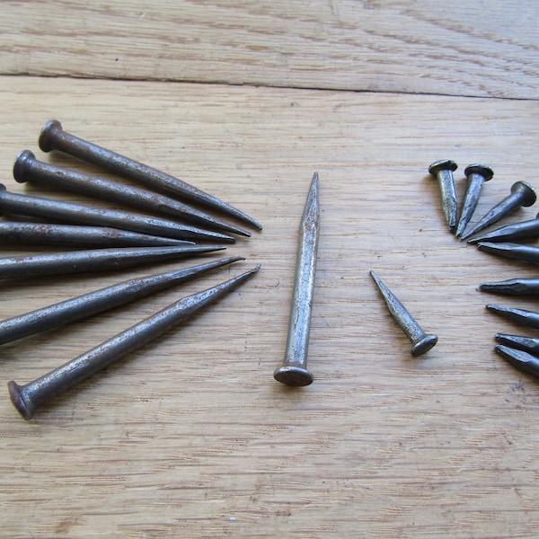 Pack of 10 HAND FORGED NAILS  Rose Head wrought Iron blacksmith Décor Nail Traditional Old rustic antique vintage door Furniture wood crafts