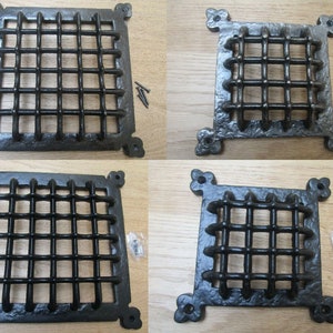 Cast iron Medieval gothic door window glass bullion aperture grille cover Period home air vent Ventilation cover grill