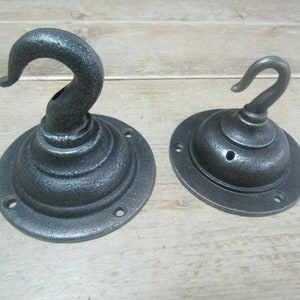 RUSTIC CAST IRON Decke Rose Haken Platte Drüse Kronleuchter Licht Haken Hänger Vintage alten viktorianischen Stil