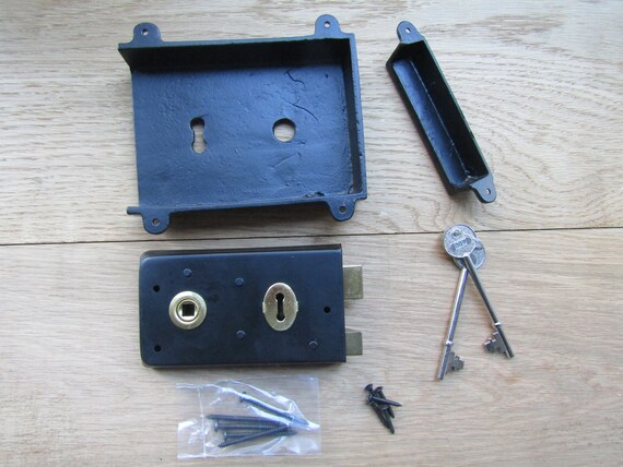 Loquet De Serrure De Porte En Fonte Solide, Reproduction Traditionnelle à L'ancienne, Serrure De Cadre De Porte Rustique Victorienne Vintage - France