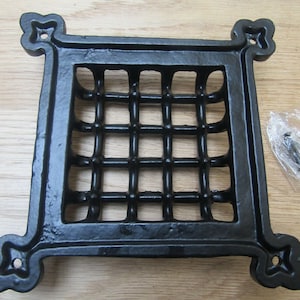 Cast iron Medieval gothic door window glass bullion aperture grille cover Period home air vent Ventilation cover grill image 7