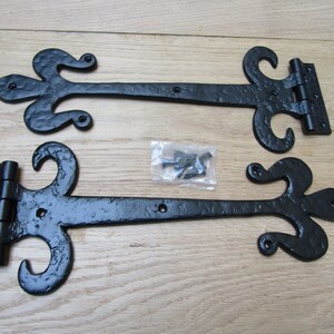 Pair Of Cast Iron Tee Hinges – Rustic Pewter Finish – Vintage Style For Interior Doors By Ironmongery World